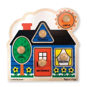 Melissa and Doug Геометрични форми - Дървен пъзел